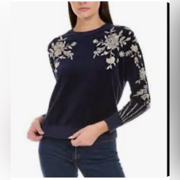 Johnny Was Leona Relaxed Velour Raglan top, size S - Picture 2 of 10